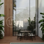 Off-plan one-bedroom loft villa near Melasti Beach, Bali, featuring a double-height living area, private plunge pool, tropical landscaping, fully furnished interiors, and ocean views from selected back-row units. Set within an exclusive 12-villa development on the Bukit with 25-year leasehold ownership in a Pink Zone.