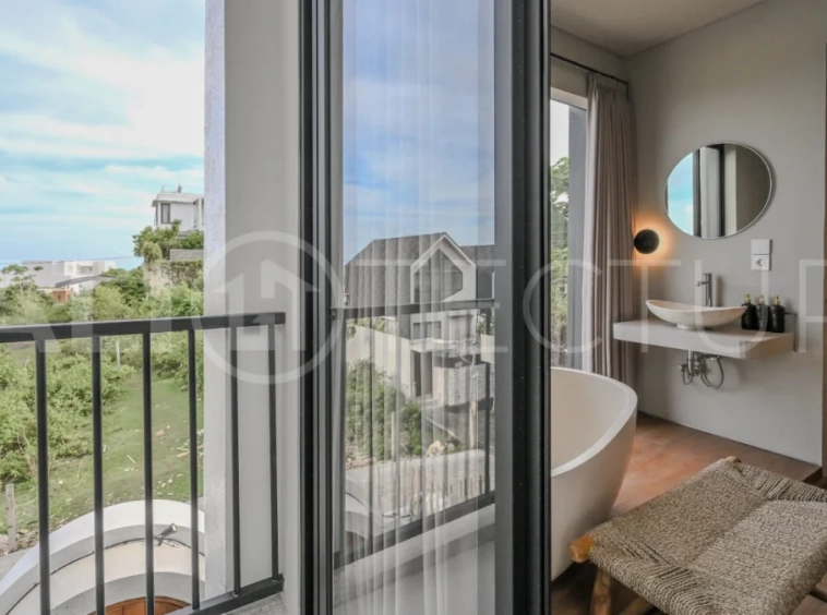 ChatGPT said: Modern 2-bedroom villa with private pool and ocean views for sale in Pecatu, Uluwatu, Bali, near New Kuta Golf, GWK, Uluwatu Temple, beach clubs, cafes, restaurants, gyms, and padel courts.
