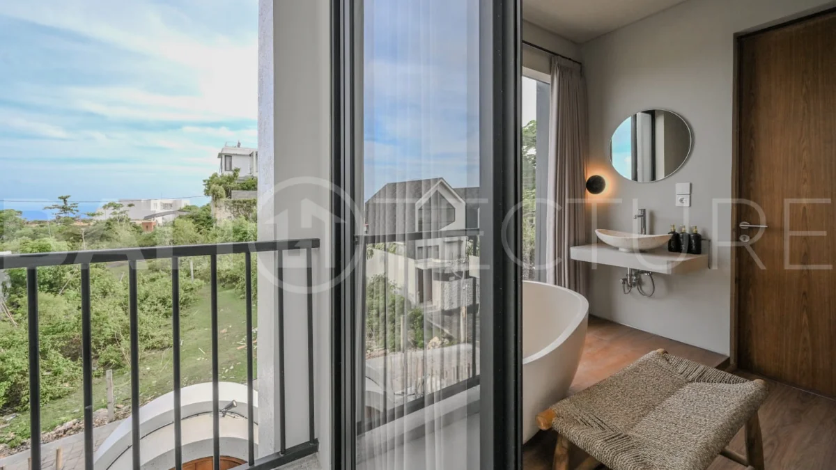 ChatGPT said: Modern 2-bedroom villa with private pool and ocean views for sale in Pecatu, Uluwatu, Bali, near New Kuta Golf, GWK, Uluwatu Temple, beach clubs, cafes, restaurants, gyms, and padel courts.