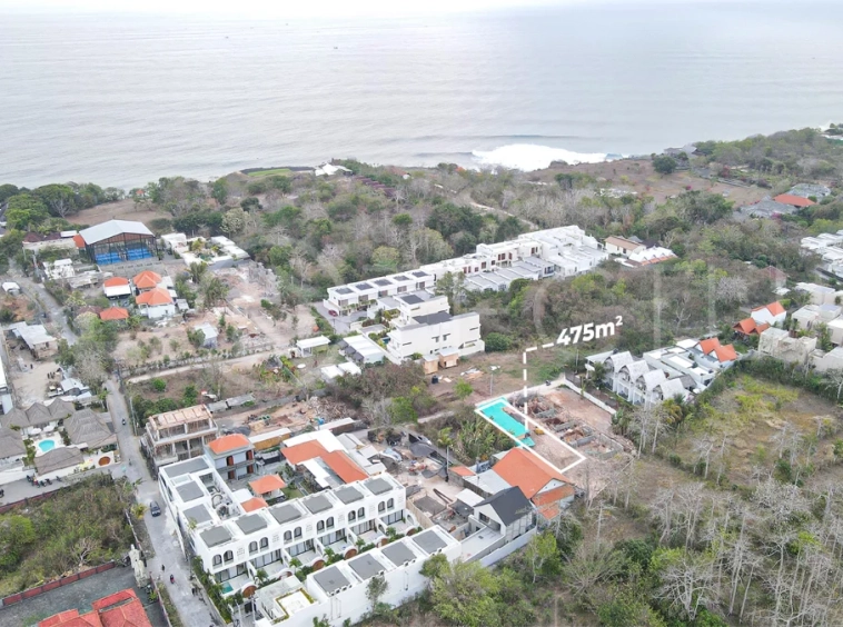 475m² land for sale in Uluwatu, ideal for residential villa development, near Nyang Nyang Beach, Uluwatu Temple, Padang Padang, restaurants, cafes, sports centres, and paragliding spots.