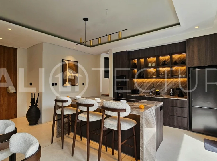 Modern two-storey villa on 200 m² freehold land featuring 3 bedrooms, 3 bathrooms, a powder room, private 2.5 m x 9 m swimming pool, warehouse, and parking for two cars.