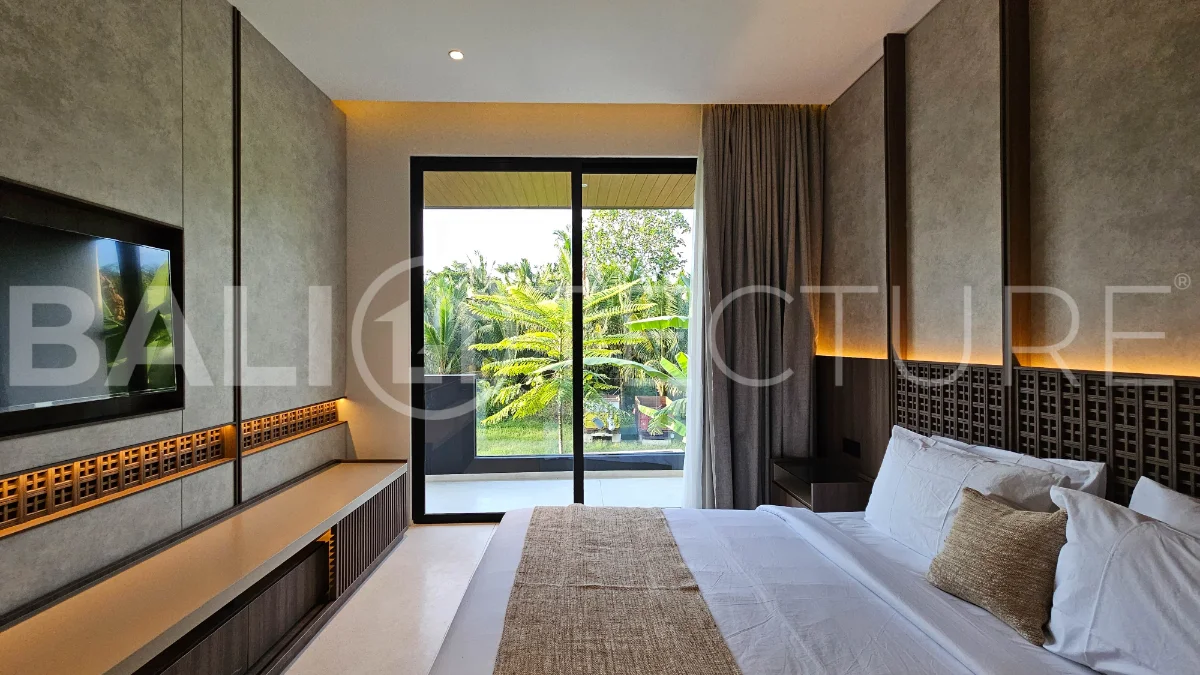 Modern two-storey villa on 200 m² freehold land featuring 3 bedrooms, 3 bathrooms, a powder room, private 2.5 m x 9 m swimming pool, warehouse, and parking for two cars.