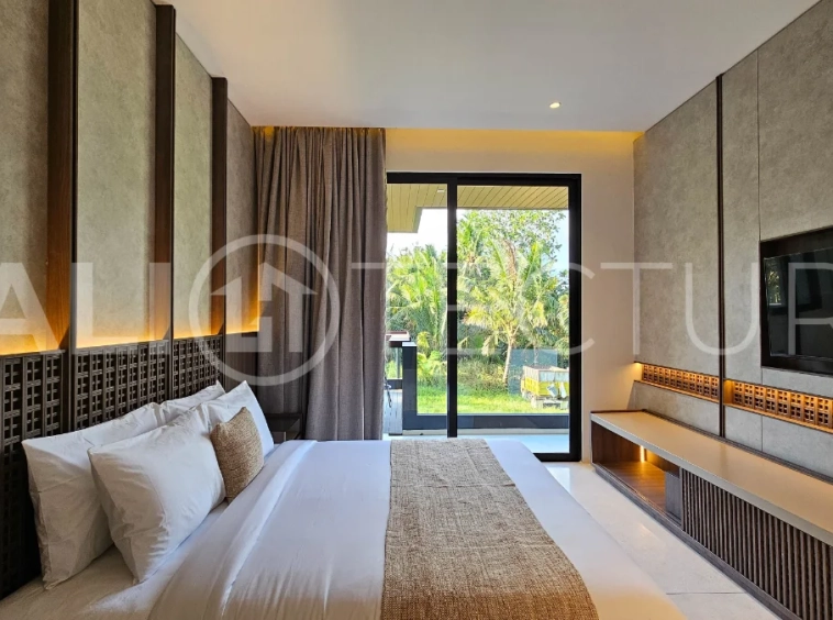 Modern two-storey villa on 200 m² freehold land featuring 3 bedrooms, 3 bathrooms, a powder room, private 2.5 m x 9 m swimming pool, warehouse, and parking for two cars.
