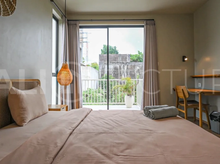 Modern villa with private swimming pool in a peaceful neighbourhood of Pecatu, Uluwatu, Bali, near New Kuta Golf, GWK Cultural Park, Uluwatu Temple, beach clubs, cafes, restaurants, gyms, and padel courts.
