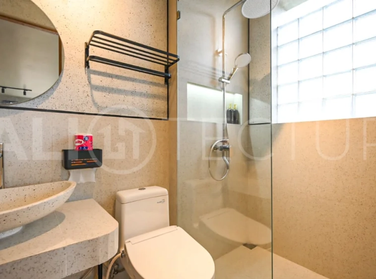 Modern villa with private swimming pool in a peaceful neighbourhood of Pecatu, Uluwatu, Bali, near New Kuta Golf, GWK Cultural Park, Uluwatu Temple, beach clubs, cafes, restaurants, gyms, and padel courts.