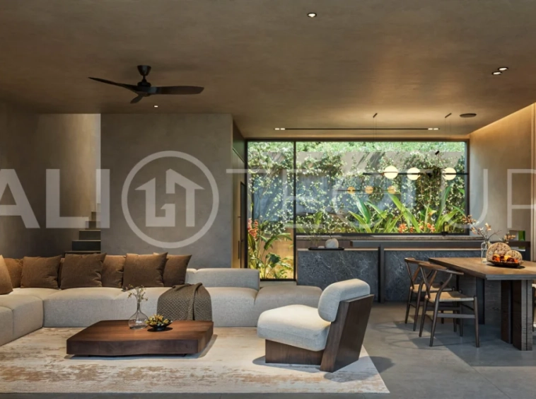 Luxury ocean view villa near Savaya Uluwatu, surrounded by jungle, featuring modern architecture, a private pool, spacious outdoor areas, and panoramic views of the ocean and tropical landscape.