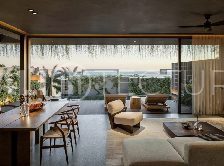 Luxury ocean view villa near Savaya Uluwatu, surrounded by jungle, featuring modern architecture, a private pool, spacious outdoor areas, and panoramic views of the ocean and tropical landscape.