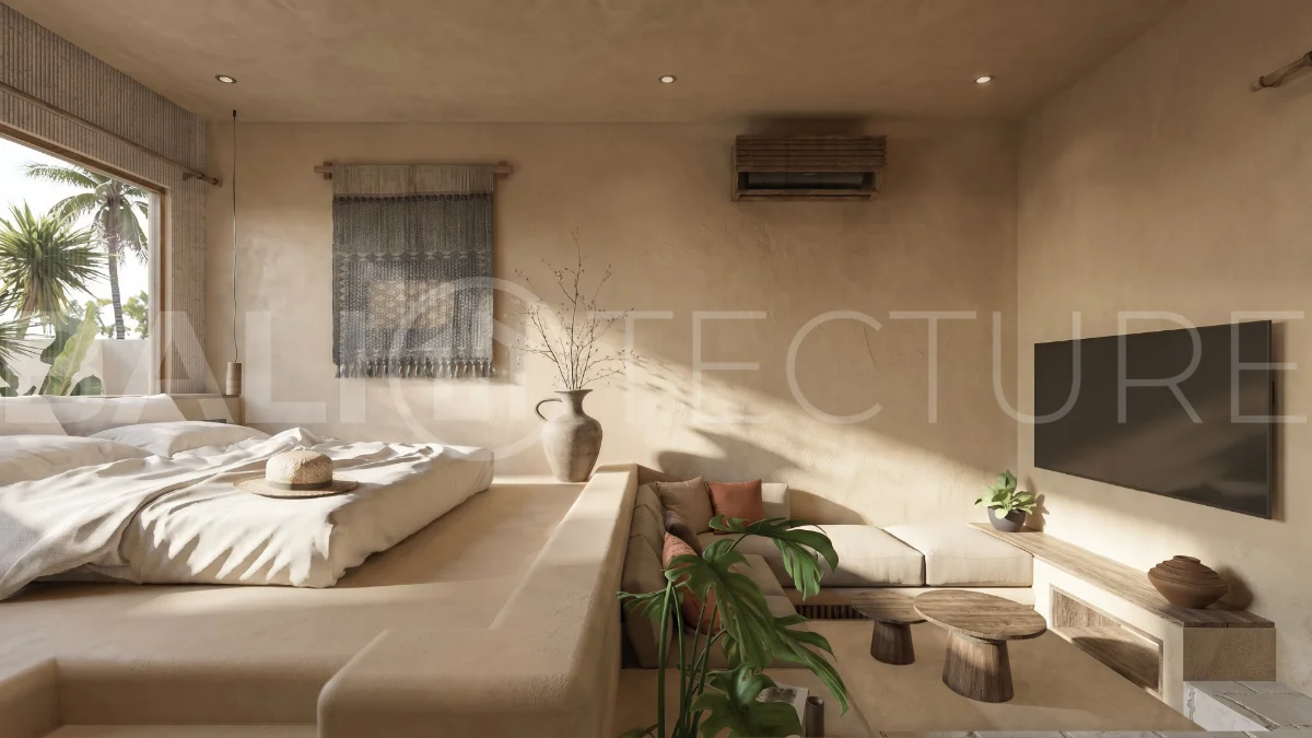 Off-plan studio villa in Ubud, Bali, featuring a private pool, garden terrace, and tropical minimalist architecture.