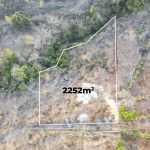 2,252 sqm touristic zoning land for sale in Melasti, South Bali, featuring a sloping landscape with lush jungle surroundings, 4-meter access road, and development potential near Melasti Beach.
