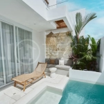 1-bedroom villa for sale in Canggu with a private pool, tropical garden, terrace, and modern living space, offered on a 25.5-year leasehold until March 2052.
