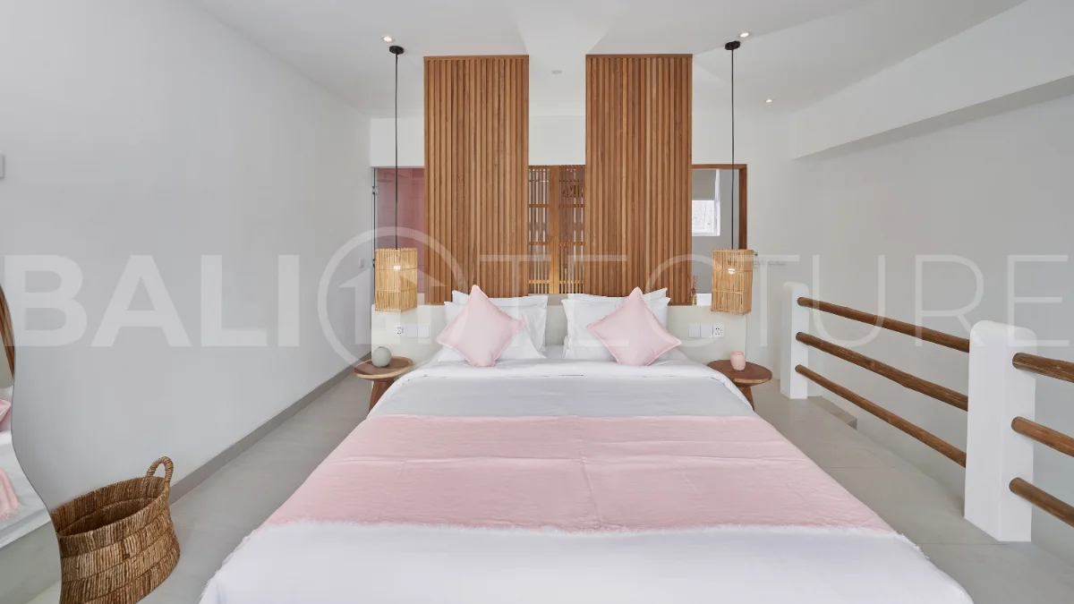 1-bedroom villa for sale in Canggu with a private pool, tropical garden, terrace, and modern living space, offered on a 25.5-year leasehold until March 2052.